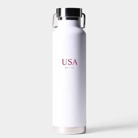 Modern Amerika Opgericht 1776 Waterfles (Voorkant)