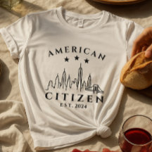 Modern Amerikaans burger T-shirt | Aangepast jaar