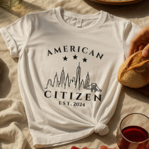 Modern Amerikaans burger T-shirt Aangepast jaar