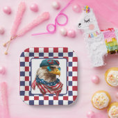 Modern Amerikaans Engels Papieren Bordje (Feest)