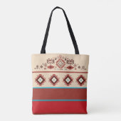 Modern Amerikaans-Native Beïnvloed Patroon Monogra Tote Bag (Achterkant)