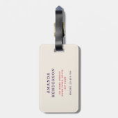 Modern Amerikaans Vlag Monogram A Bagagelabel (Achterkant verticaal)