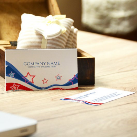 Modern Amerikaans vlagontwerp Visitekaartje