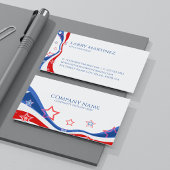 Modern Amerikaans vlagontwerp Visitekaartje
