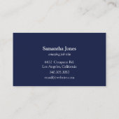 modern Amethyst Desire mandala blauw Visitekaartje (Achterkant)