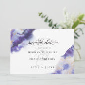 Modern Amethyst Waterverf Geode Barefoot Bride™ (Staand voorkant)