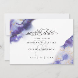 Modern Amethyst Waterverf Geode Barefoot Bride™