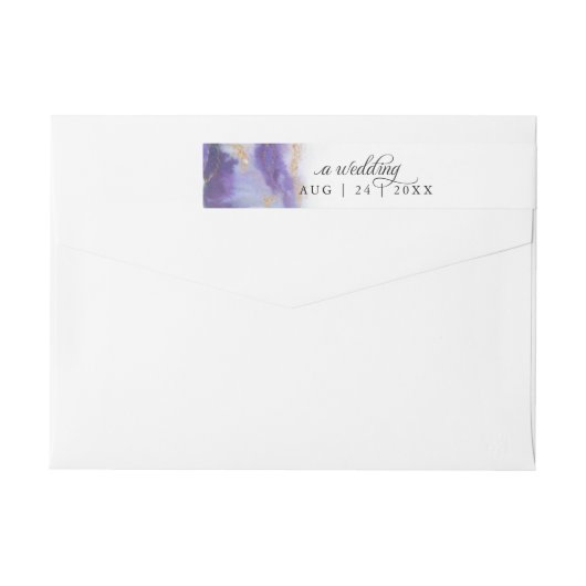 Modern Amethyst Waterverf Geode Barefoot Bride™ (Achterkant)