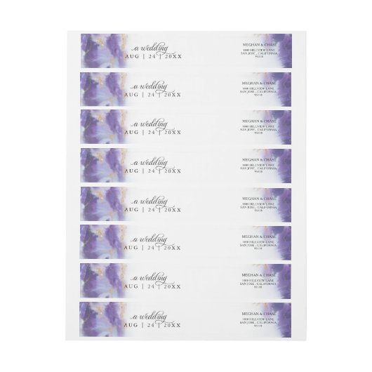 Modern Amethyst Waterverf Geode Barefoot Bride™ (Vel)