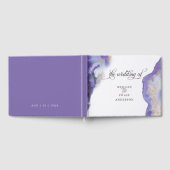 Modern Amethyst Waterverf Geode Barefoot Bride™ Gastenboek (Volledig)