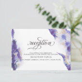 Modern Amethyst Waterverf Geode Barefoot Bride™ Kaart (Staand voorkant)