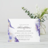 Modern Amethyst Waterverf Geode Barefoot Bride™ Kaart (Staand voorkant)