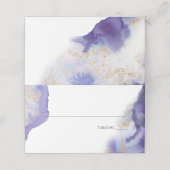 Modern Amethyst Waterverf Geode Barefoot Bride™ Plaatskaartje (Buitenkant ongevouwen)