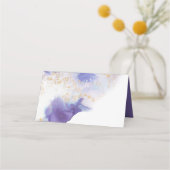 Modern Amethyst Waterverf Geode Barefoot Bride™ Plaatskaartje (Achterkant)