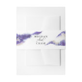 Modern Amethyst Waterverf Geode Barefoot Bride™ Uitnodigingen Wikkel (Voorkant Voorbeeld)