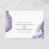 Modern Amethyst Waterverf Geode Barefoot Bride™ Visitekaartje (Voorkant)