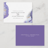 Modern Amethyst Waterverf Geode Barefoot Bride™ Visitekaartje (Voorkant / Achterkant)