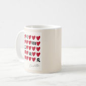 Modern Amour Heart Valentijnsdag geeft Schattigee  Koffiemok (Voorkant links)