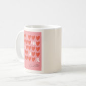 Modern Amour Heart Valentijnsdag geeft Schattigee  Koffiemok (Voorkant links)