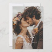 Modern, Ampersand, Handschrift Lettertype, 1 Foto Bedankkaart (Voorkant)