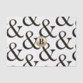 Modern Ampersand Modern Monogram Gepersonaliseerd Tissuepapier (Voorkant)