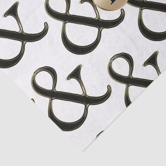 Modern Ampersand Modern Monogram Gepersonaliseerd Tissuepapier (Detail)