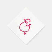 Modern Ampersand Monogrammed Wedding Servet (Hoek)