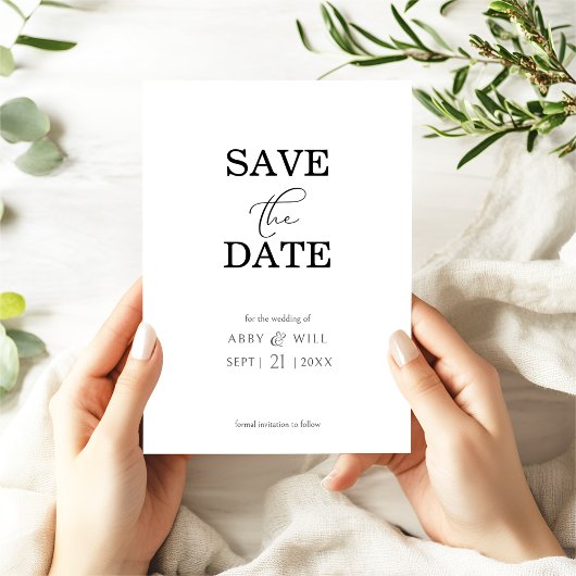 Modern Ampersand Save the Date Aankondiging
