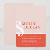 MODERN AMPERSAND-typografie eenvoudig oranje Kaart (Voorkant / Achterkant)