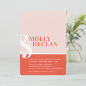 MODERN AMPERSAND-typografie eenvoudig oranje Kaart (Staand voorkant)