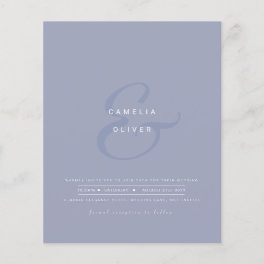 Modern Ampersand Wedding nodigt QR-code RSVP uit (Voorkant)