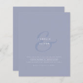 Modern Ampersand Wedding nodigt QR-code RSVP uit (Voorkant / Achterkant)