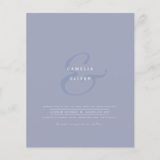 Modern Ampersand Wedding nodigt QR-code RSVP uit (Voorkant)