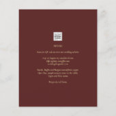 Modern Ampersand Wedding nodigt QR-code RSVP uit (Achterkant)