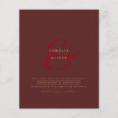 Modern Ampersand Wedding nodigt QR-code RSVP uit (Voorkant)