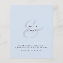Modern Ampersand Wedding nodigt QR-code RSVP uit Flyer