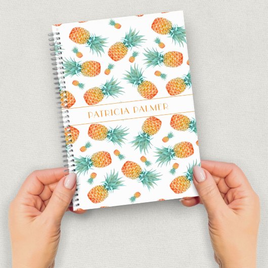 Modern ananas fruit patroon notitieboek