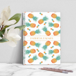 Modern ananas fruitpatroon notitieboek