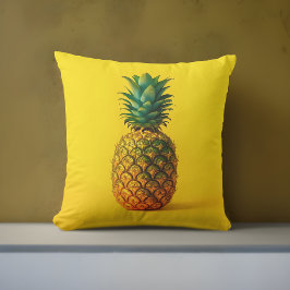 Modern ananas geel buitenkussen | tropisch