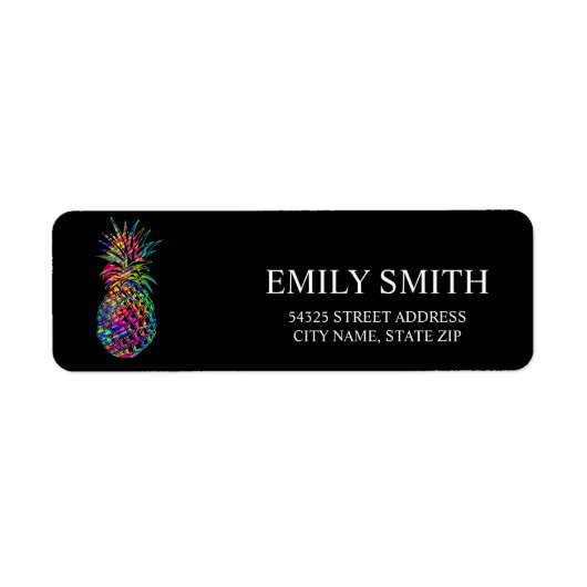 Modern ananesleutellabel voor retournering etiket (Voorkant)