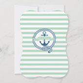 Modern Anchor Nautical Neutral Baby Shower Kaart (Achterkant)