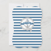 Modern Anchor Nautical Sailboat Boy Baby shower Kaart (Achterkant)