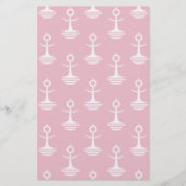 Modern Anchors Pattern Briefpapier (Voorkant)