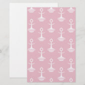 Modern Anchors Pattern Briefpapier (Voorkant / Achterkant)