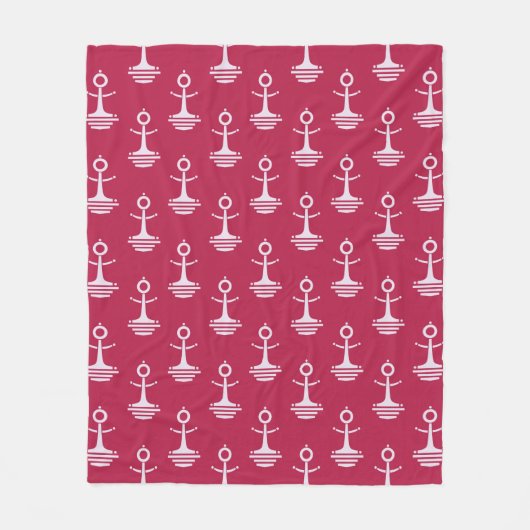 Modern Anchors Pattern Fleece Deken (Voorkant)
