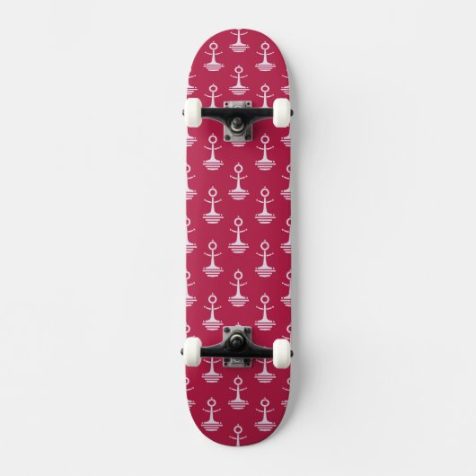 Modern Anchors Pattern Skateboard (Voorkant)