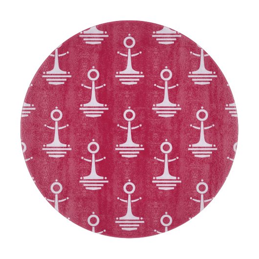 Modern Anchors Pattern Snijplank (Voorkant)