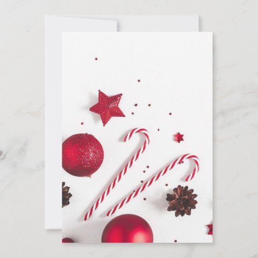 "Modern and Elegant Christmas & New Year Invitatio Bedankkaart (Achterkant)