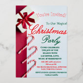 "Modern and Elegant Christmas & New Year Invitatio Folie Uitnodiging (Voorkant)