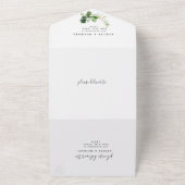 Modern and elegant tropical frame  all in one uitnodiging (Buitenkant)